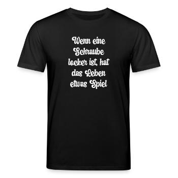 Wenn eine Schraube locker ist, hat das Leben... - Stanley/Stella Unisex Bio-T-Shirt CREATOR  - Schwarz - Vorne - Alina (178cm) & Michal (187cm)