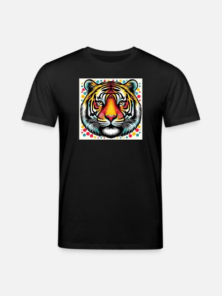 Tiger Pop Art - Stanley/Stella CREATOR Unisex Organic T-Shirt - black