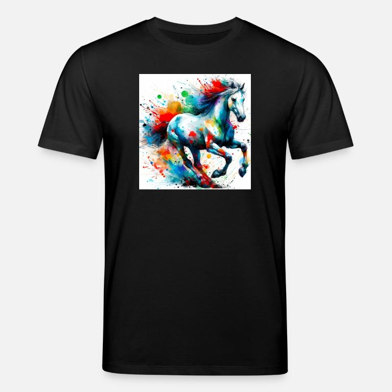 Pferd - Stanley/Stella Unisex Bio-T-Shirt CREATOR  - Schwarz