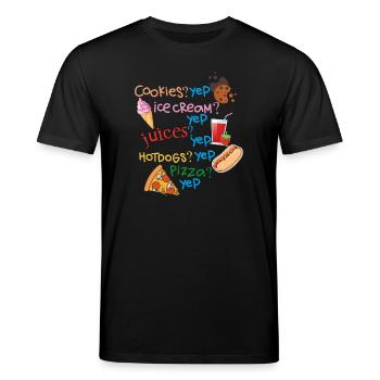 Funny sayings for birthday - Stanley/Stella CREATOR Unisex Organic T-Shirt - black - Front - Alina (178cm) & Michal (187cm)