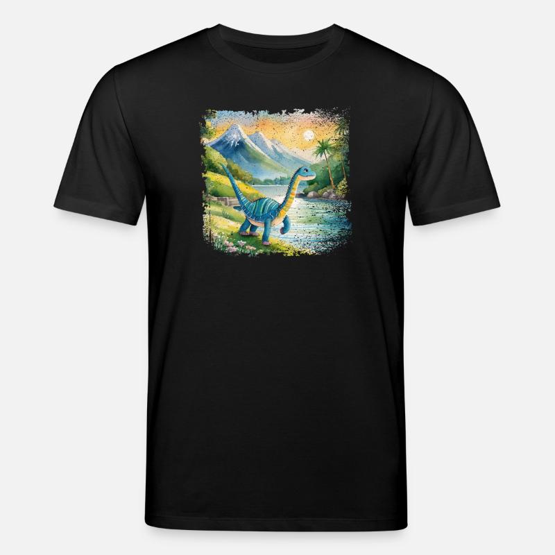 Niedlicher junger Thesaurus Kinderbuchstil Aquarel - Stanley/Stella Unisex Bio-T-Shirt CREATOR - Schwarz