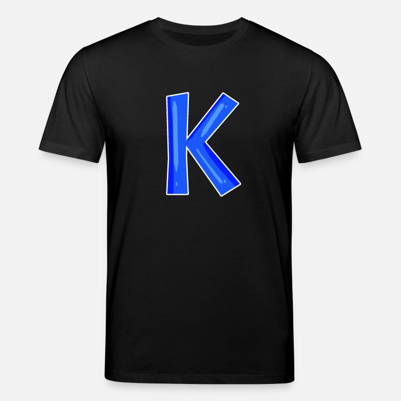 Letter K - Initial letter K - Stanley/Stella CREATOR Unisex Organic T-Shirt - black