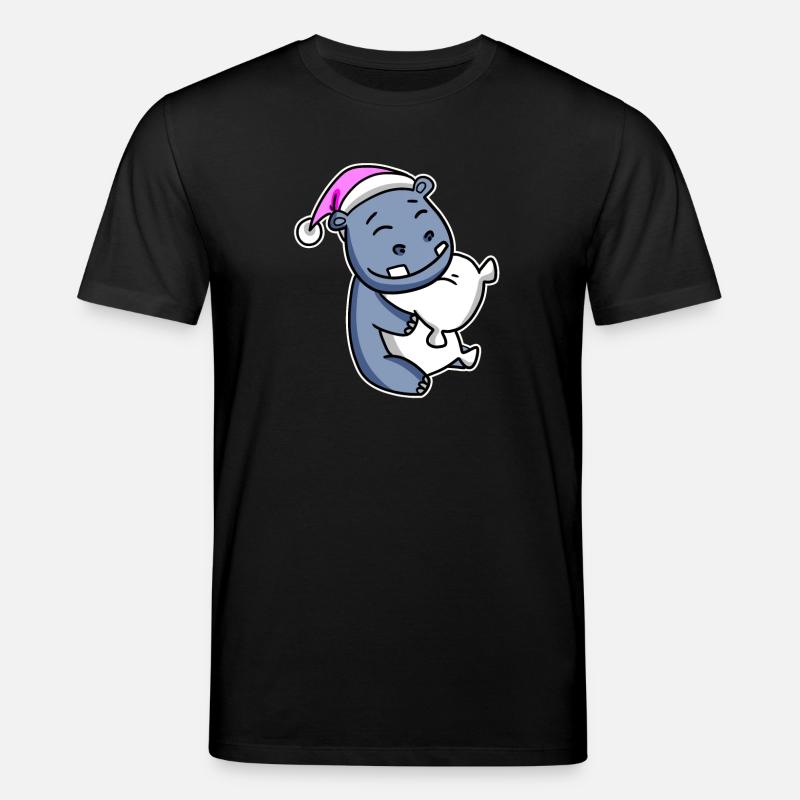 Nilpferd Müde Ausschlafen Schlafen Mädchen - Stanley/Stella Unisex Bio-T-Shirt CREATOR - Schwarz
