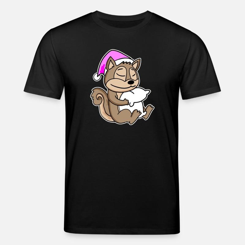 Squirrel Tired Sleeping Sleeping Girl - Stanley/Stella CREATOR Unisex Organic T-Shirt - black