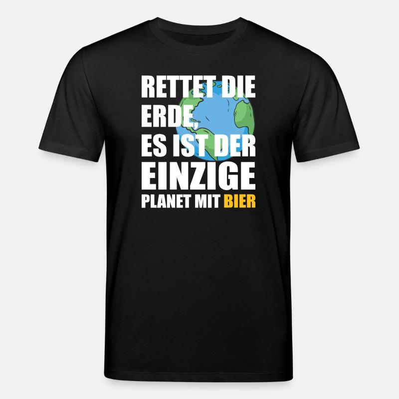 Bier Planet Retten - Stanley/Stella Unisex Bio-T-Shirt CREATOR  - Schwarz
