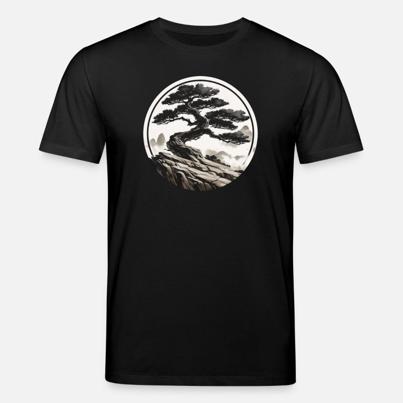 Asiatische Landschaft - Stanley/Stella Unisex Bio-T-Shirt CREATOR  - Schwarz