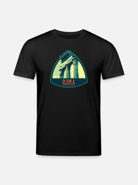 Illustration antiker Ruinen in Rom - Stanley/Stella Unisex Bio-T-Shirt CREATOR - Schwarz