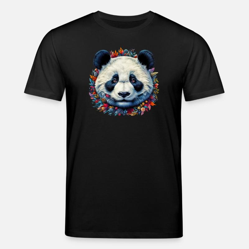 Panda - Stanley/Stella CREATOR Unisex Organic T-Shirt - black