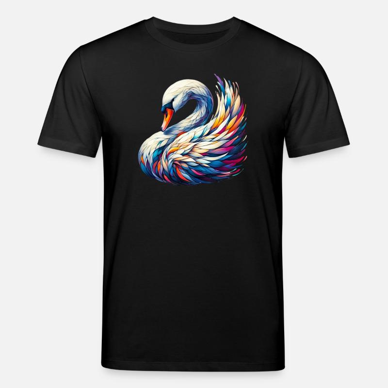 Schwan - Stanley/Stella Unisex Bio-T-Shirt CREATOR  - Schwarz