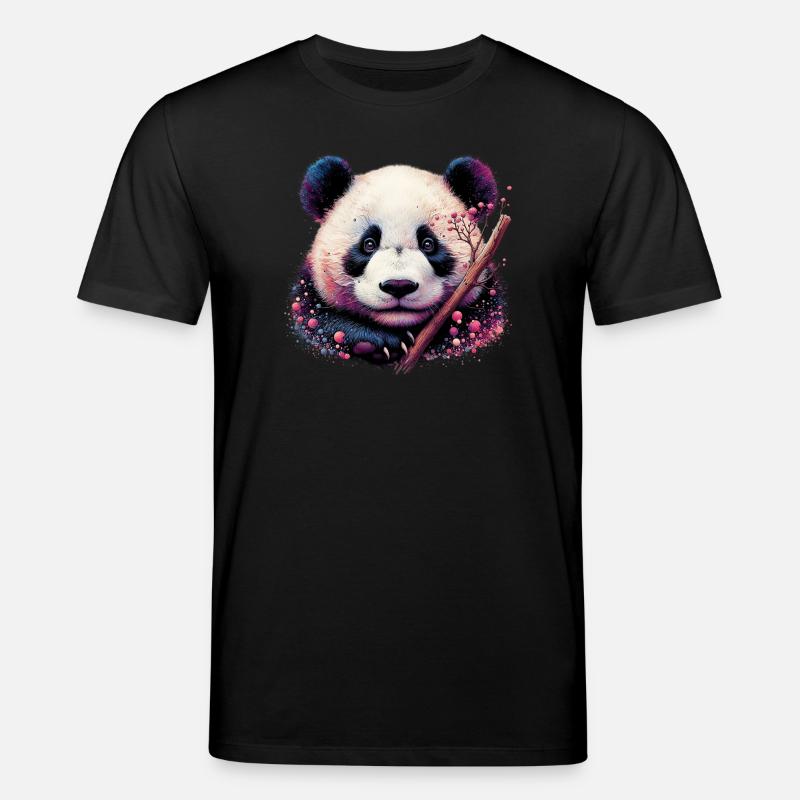 Panda - Stanley/Stella Unisex Bio-T-Shirt CREATOR  - Schwarz