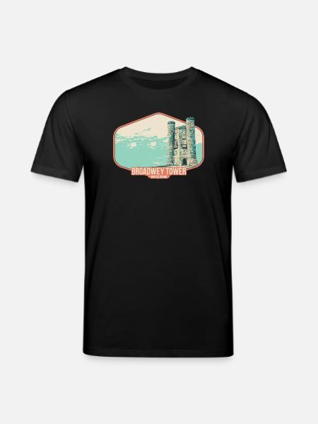 Illustration Broadwey Tower, Worcestershire - Stanley/Stella CREATOR Unisex Organic T-Shirt - black