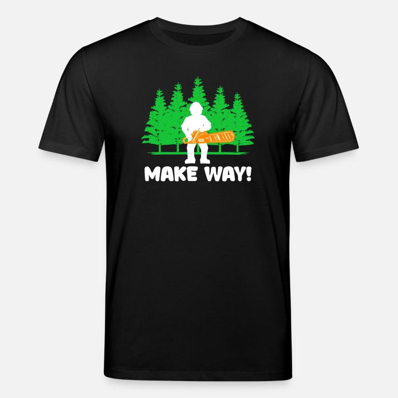 Bûcheron boiserie arbre tronçonneuse déclaration - T-shirt bio CREATOR Stanley/Stella Unisexe - noir