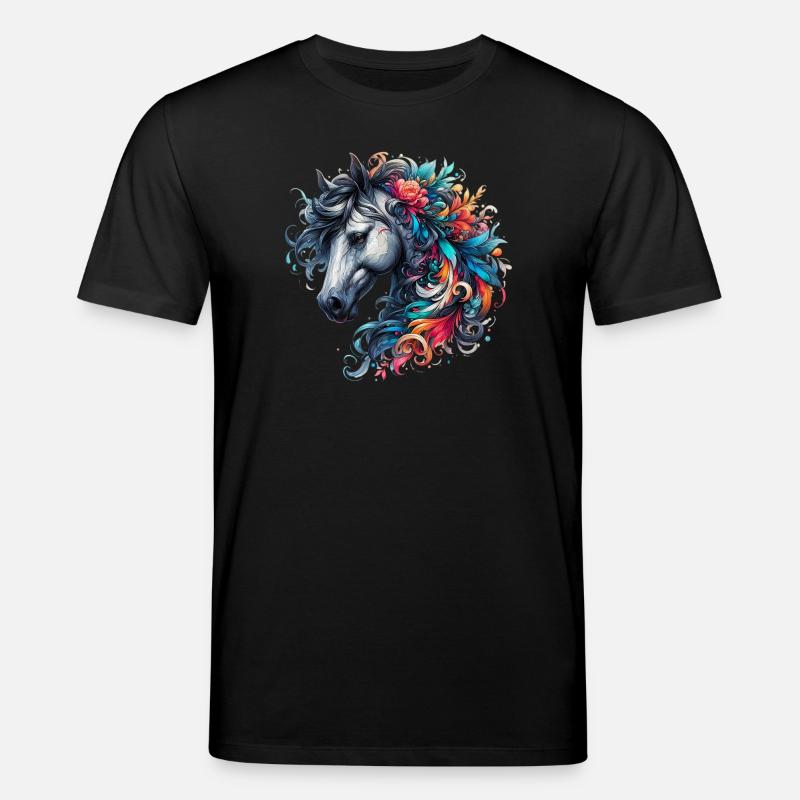 Pferd - Stanley/Stella Unisex Bio-T-Shirt CREATOR  - Schwarz