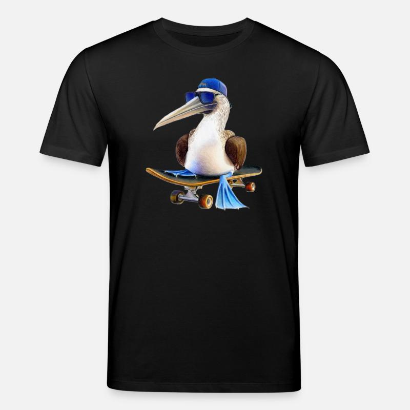 Blaufußtölpel Skateboard - Stanley/Stella Unisex Bio-T-Shirt CREATOR - Schwarz