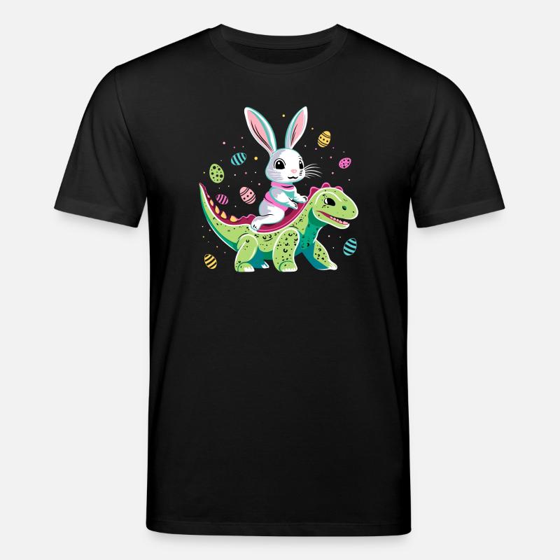 Lapin de Pâques Rides Dinosaure - T-shirt bio CREATOR Stanley/Stella Unisexe - noir