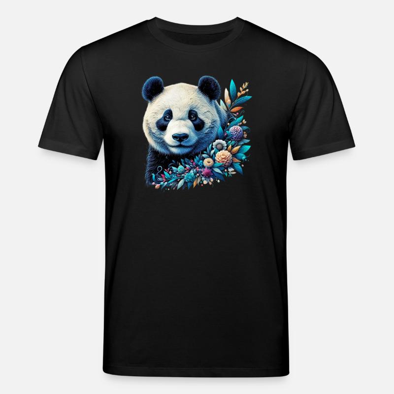 Panda - Stanley/Stella CREATOR Unisex Organic T-Shirt - black