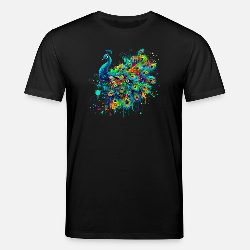 Pfau - Stanley/Stella Unisex Bio-T-Shirt CREATOR  - Schwarz