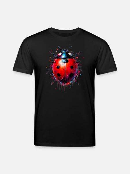 Marienkäfer - Stanley/Stella Unisex Bio-T-Shirt CREATOR - Schwarz