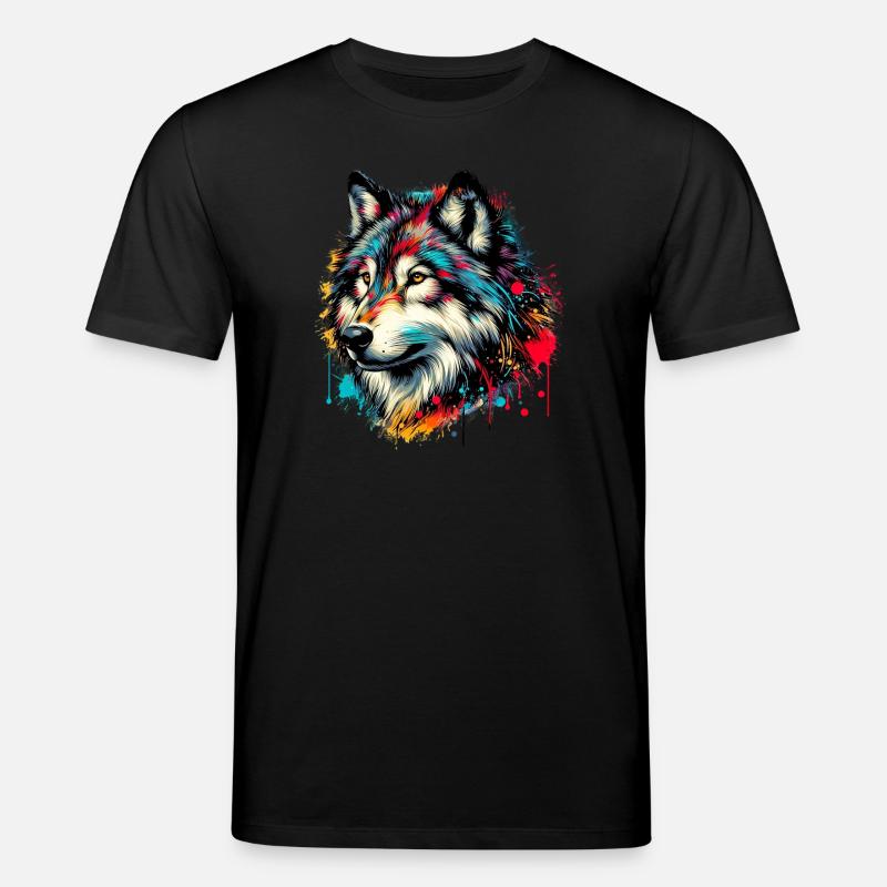 Loup - T-shirt bio CREATOR Stanley/Stella Unisexe - noir