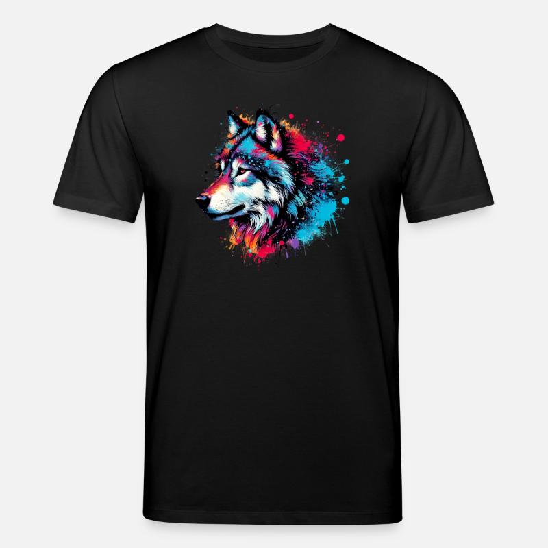 Loup - T-shirt bio CREATOR Stanley/Stella Unisexe - noir