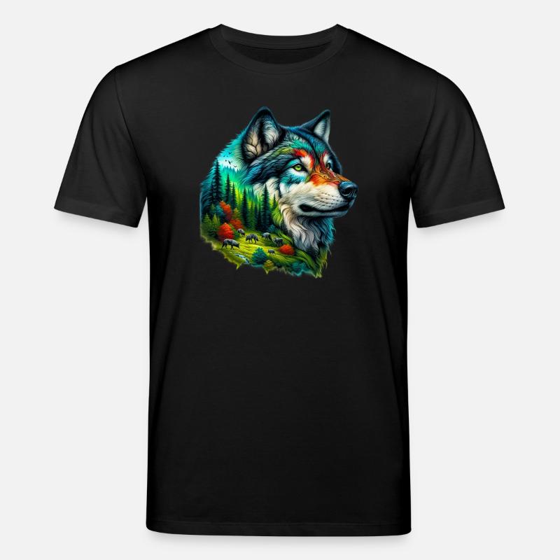 Wolf - Stanley/Stella CREATOR Unisex Organic T-Shirt - black