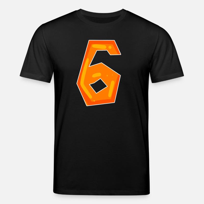 Zahl 6 Nummer - Stanley/Stella Unisex Bio-T-Shirt CREATOR  - Schwarz