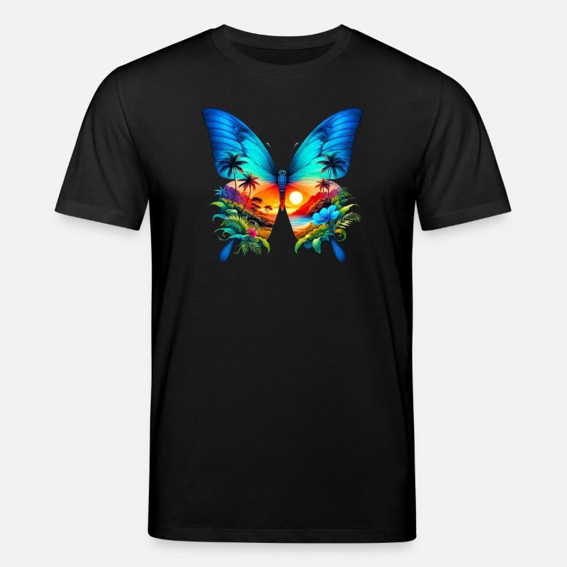 Schmetterling - Stanley/Stella Unisex Bio-T-Shirt CREATOR  - Schwarz