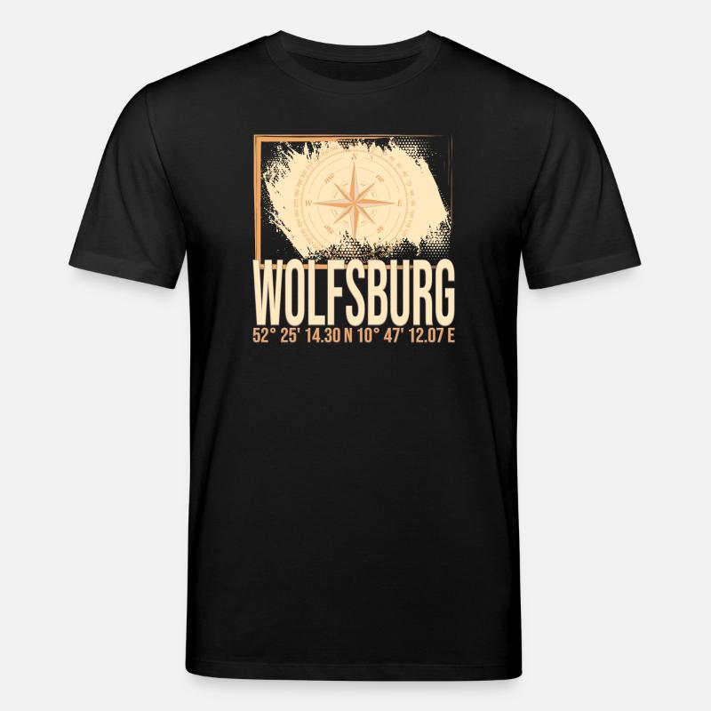 Wolfsburg Koordinaten - Stanley/Stella Unisex Bio-T-Shirt CREATOR  - Schwarz