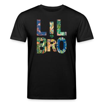 LIL BRO - Brother - Little Brother - Matching Look - Stanley/Stella CREATOR Unisex Organic T-Shirt - black - Front - Alina (178cm) & Michal (187cm)