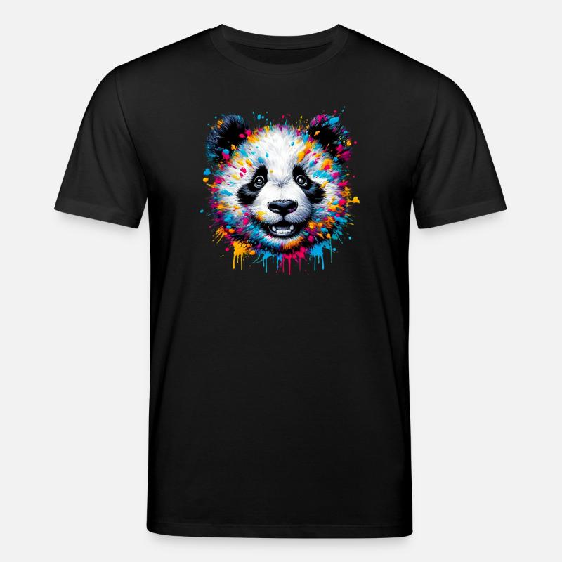 Panda - Stanley/Stella Unisex Bio-T-Shirt CREATOR  - Schwarz