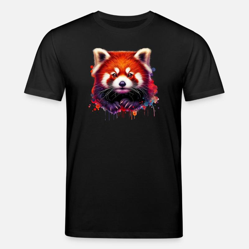 Kleiner Panda - Stanley/Stella Unisex Bio-T-Shirt CREATOR  - Schwarz