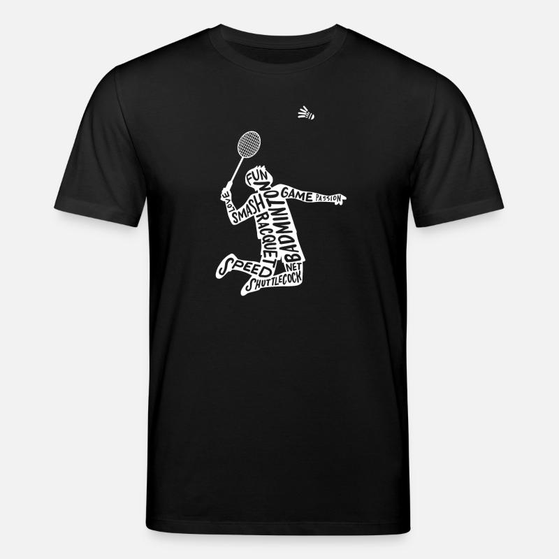 Badminton Badmintonspieler - Stanley/Stella Unisex Bio-T-Shirt CREATOR  - Schwarz