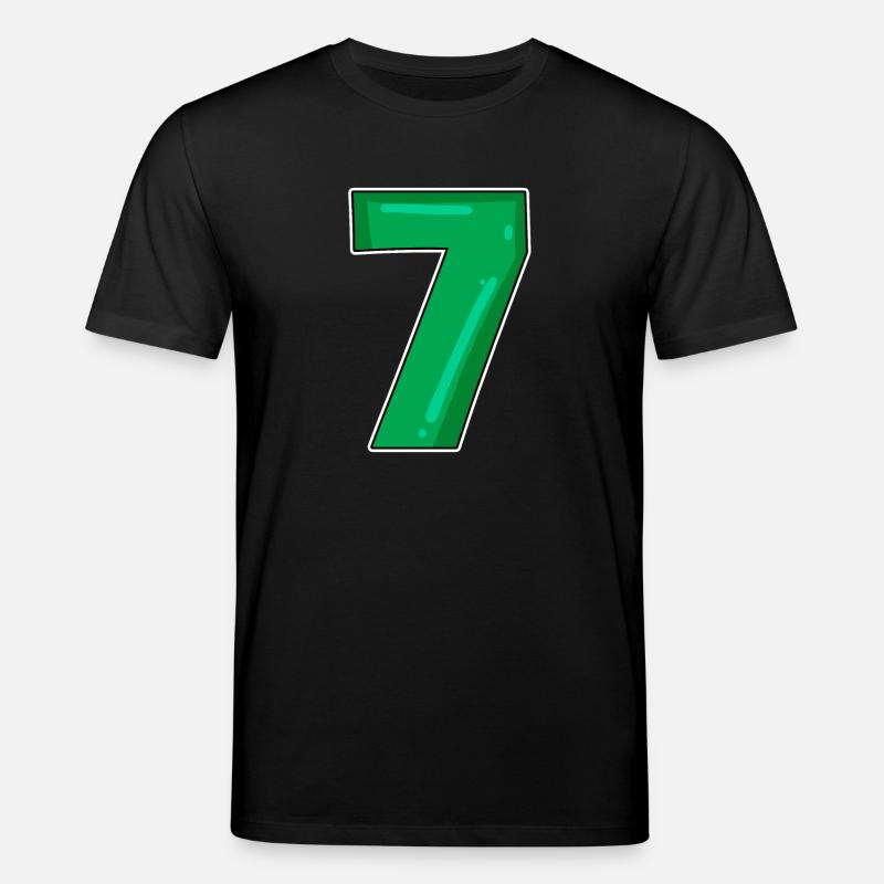 7 Numéro vert - T-shirt bio CREATOR Stanley/Stella Unisexe - noir