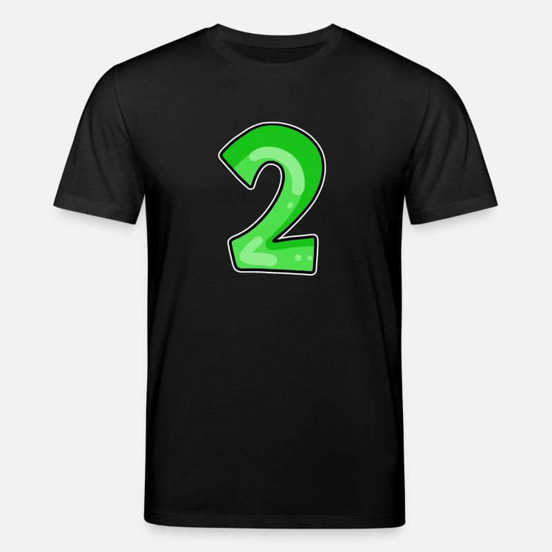 Deux - 2 - Nombre - T-shirt bio CREATOR Stanley/Stella Unisexe - noir