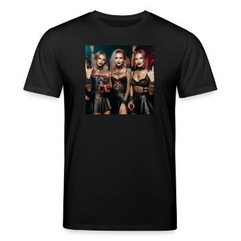 Metall - Stanley/Stella Unisex Bio-T-Shirt CREATOR  - Schwarz - Vorne - Alina (178cm) & Michal (187cm)