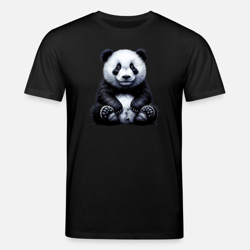 Panda - Stanley/Stella Unisex Bio-T-Shirt CREATOR - Schwarz