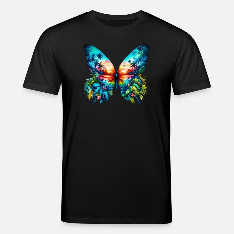 Schmetterling - Stanley/Stella Unisex Bio-T-Shirt CREATOR - Schwarz