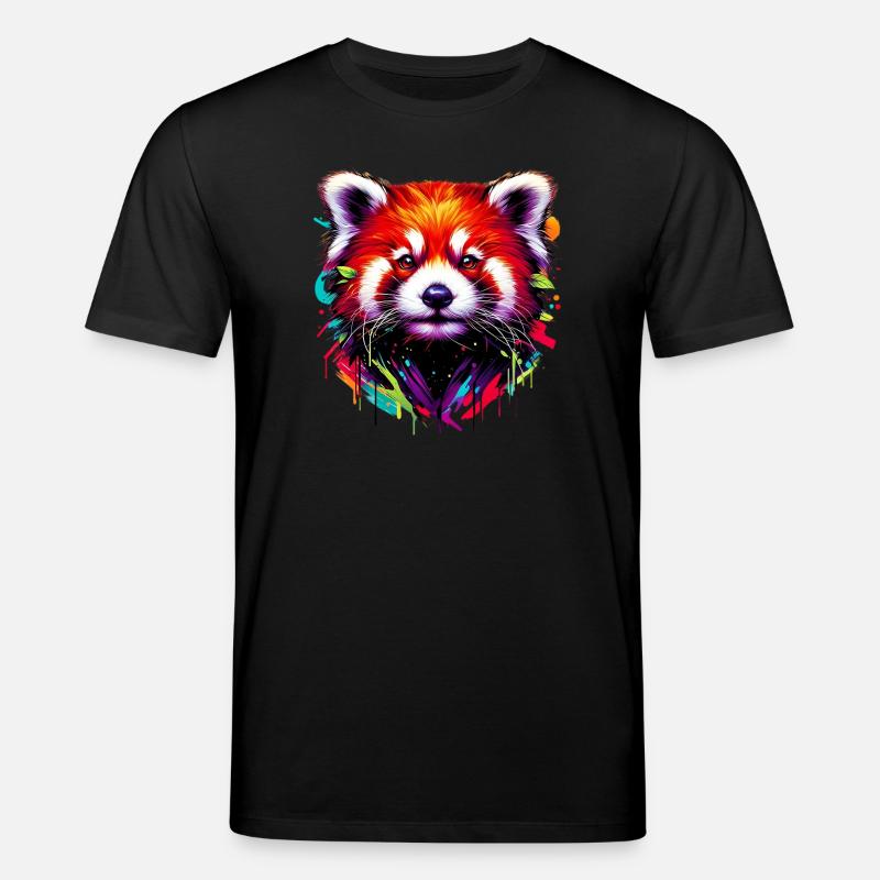 Kleiner Panda - Stanley/Stella Unisex Bio-T-Shirt CREATOR  - Schwarz