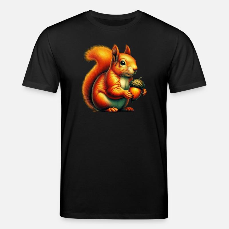 Eichhörnchen - Stanley/Stella Unisex Bio-T-Shirt CREATOR  - Schwarz