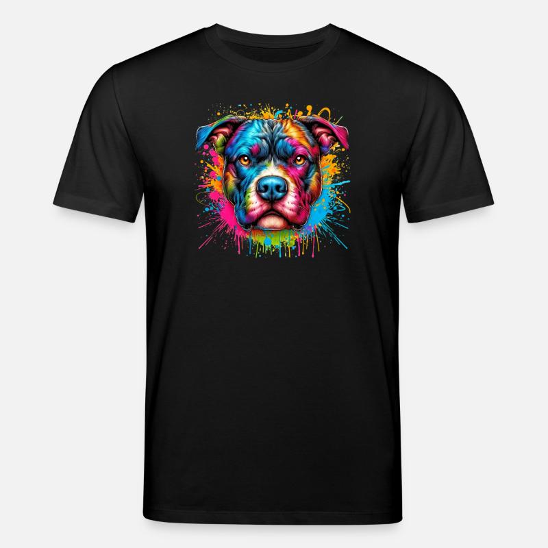 Pitbull Hund - Stanley/Stella Unisex Bio-T-Shirt CREATOR  - Schwarz