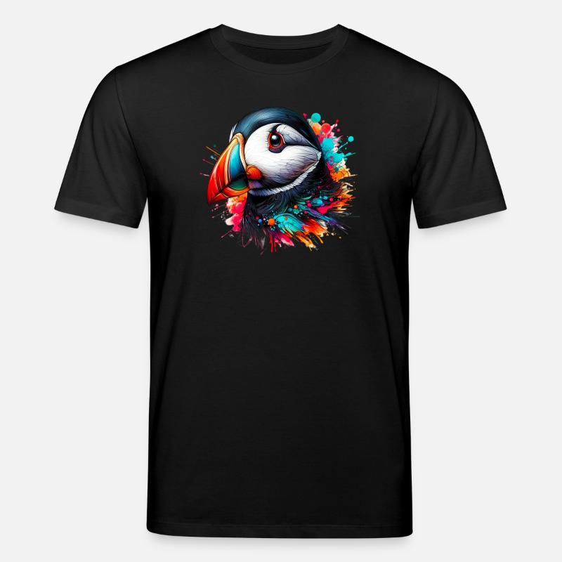 Papageitaucher - Stanley/Stella Unisex Bio-T-Shirt CREATOR  - Schwarz