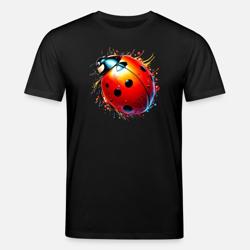 Marienkäfer - Stanley/Stella Unisex Bio-T-Shirt CREATOR  - Schwarz