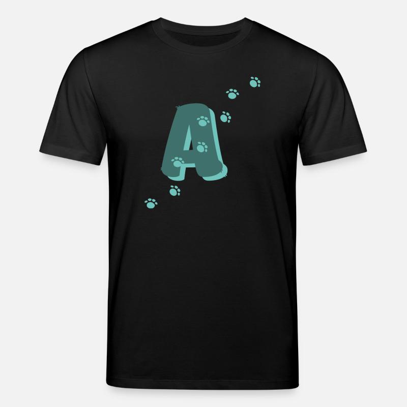 Pfoten Buchstabe A - Stanley/Stella Unisex Bio-T-Shirt CREATOR  - Schwarz
