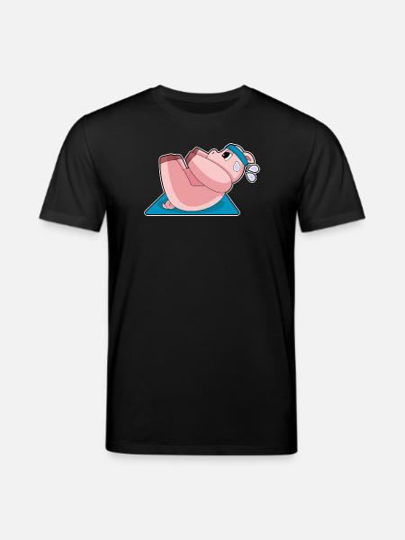 Pig Abdominal Workout Bodybuilding - Stanley/Stella CREATOR Unisex Organic T-Shirt - black