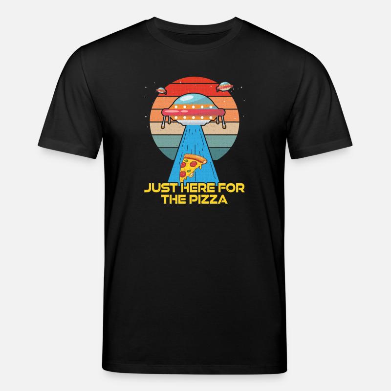Just here for the Pizza - Stanley/Stella Unisex Bio-T-Shirt CREATOR  - Schwarz