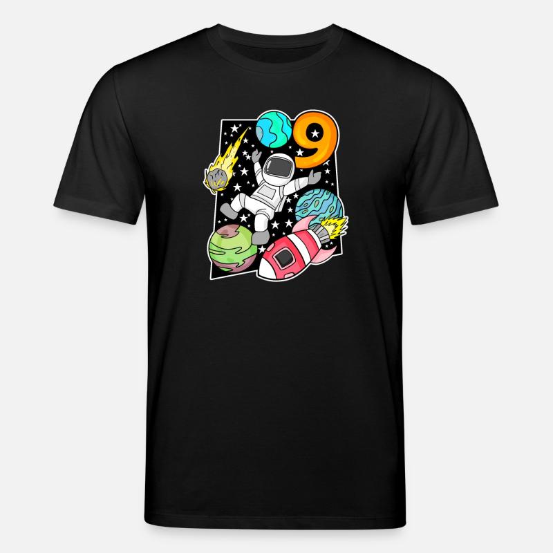 Astronaute - 9e anniversaire garçon - T-shirt bio CREATOR Stanley/Stella Unisexe - noir