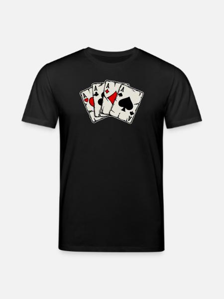 Jeu de cartes de casino Jeux de hasard Joueurs professionnels - T-shirt bio CREATOR Stanley/Stella Unisexe - noir