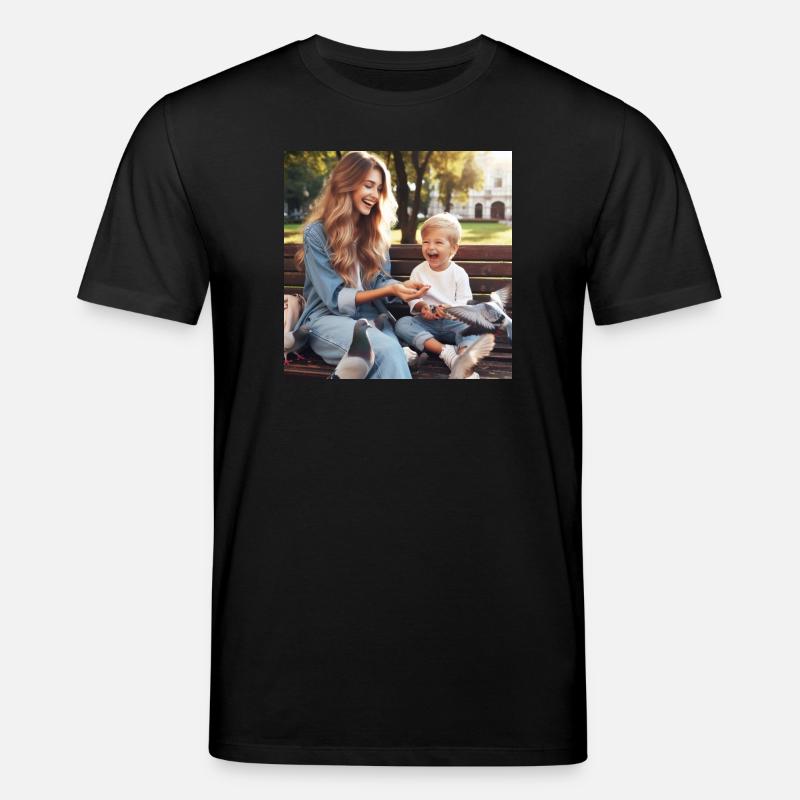 Mutter und Sohn - Stanley/Stella Unisex Bio-T-Shirt CREATOR  - Schwarz