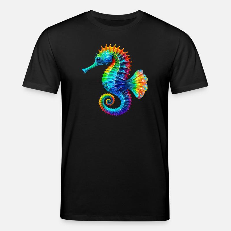 Seepferdchen - Stanley/Stella Unisex Bio-T-Shirt CREATOR  - Schwarz