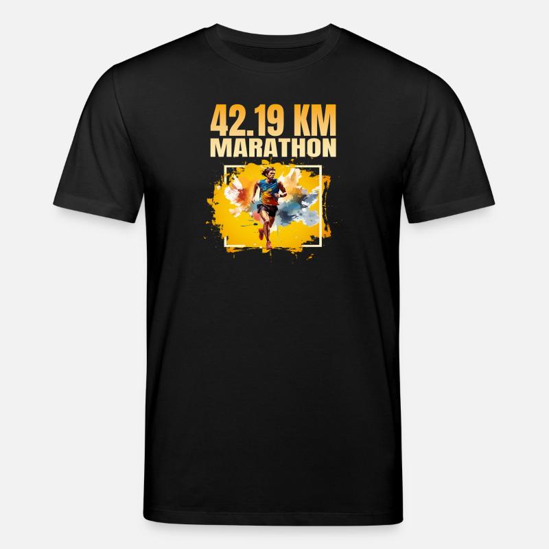 42 19 KM Marathon - Stanley/Stella Unisex Bio-T-Shirt CREATOR  - Schwarz